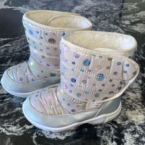 Colorful Polka Dot Girls Snow Boots